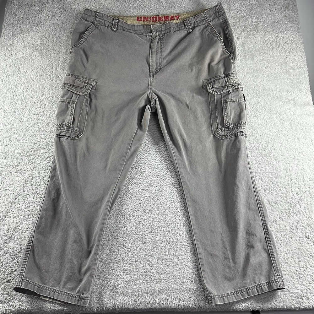 Union Bay Cargo Pants Mens 46x30 (Fits‎ 44x28) Gray Workwear Gorpcore Outdoors